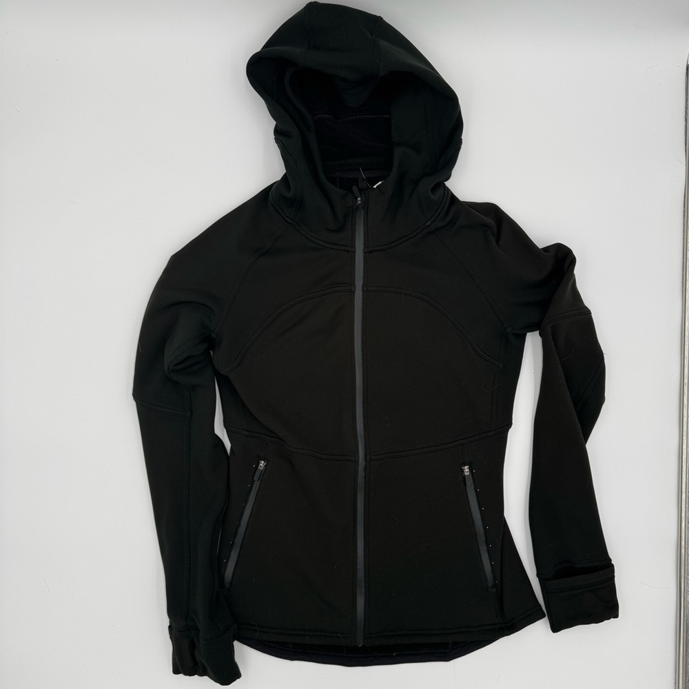 Women's lululemon Black Hooded Jacket - Picture 2 of 3